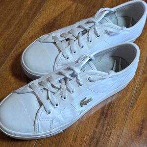 Lacoste Women's White Leather Sneakers